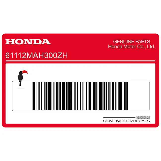 Autocollant de réservoir Honda VT1100 SHADOW Shadow Côté Gauche OEM 61112MAH300ZH