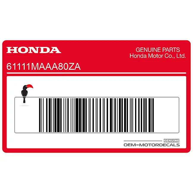 Honda VT1100 SHADOW Adesivo parafango anteriore OEM 61111MAAA80ZA