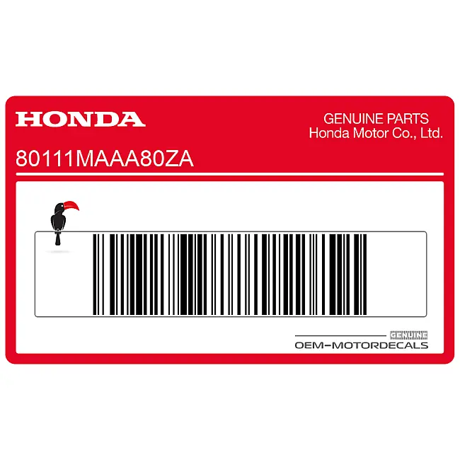 Original Honda VT1100 Shadow Aufkleber für hinteres Schutzblech, OEM-Teilenummer 80111MAAA80ZA