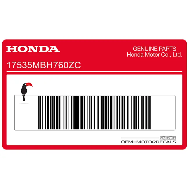 Honda VT1100 Shadow Kraftstofftank Aufkleber Rechte Seite OEM 17535MBH760ZC