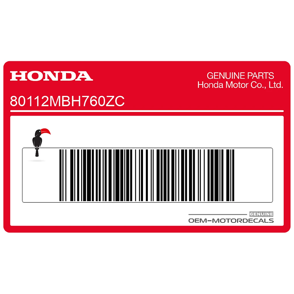 Honda VT1100 SHADOW Pegatina Depósito Lado Derecho OEM 80112MBH760ZC