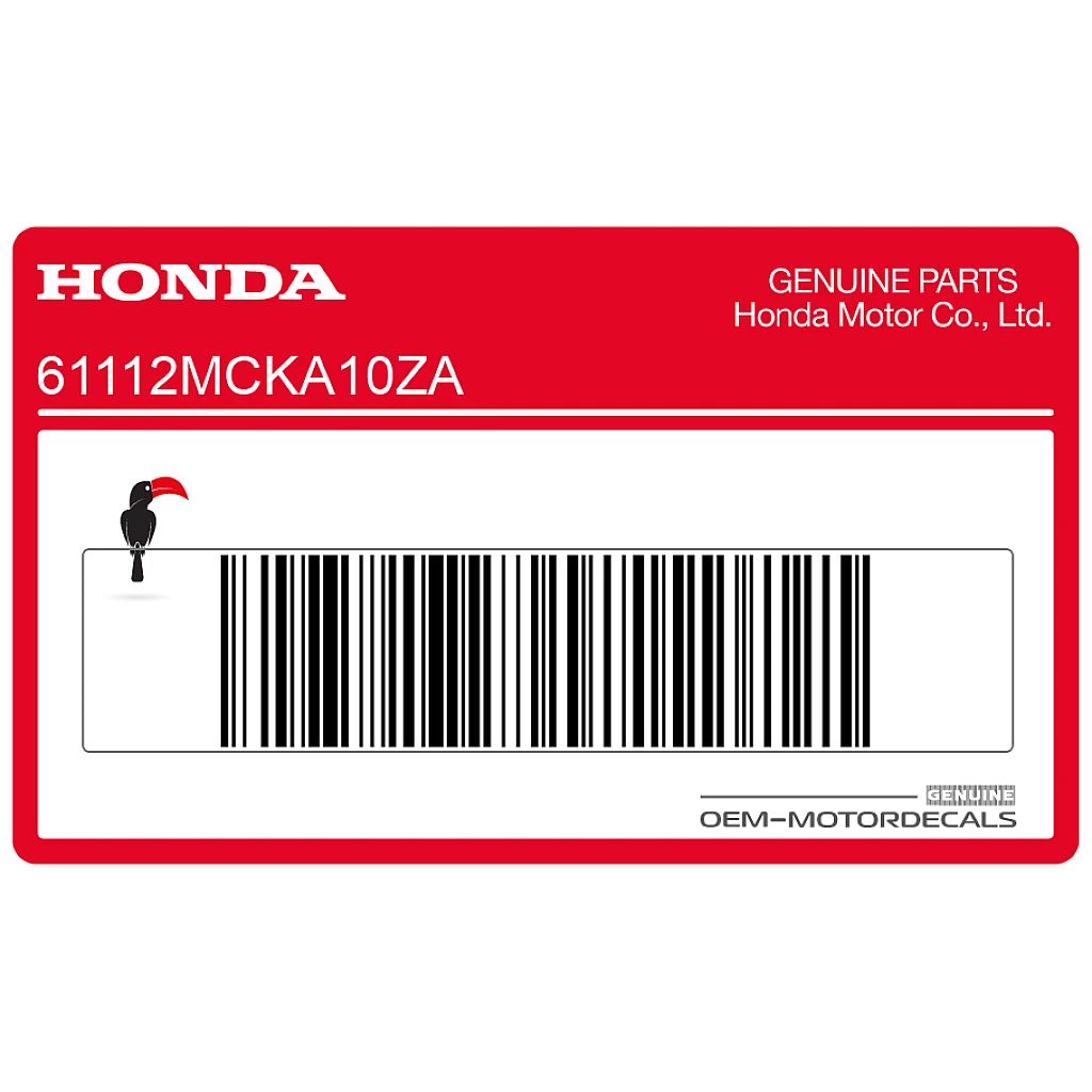 Autocollant de réservoir Honda VT1100 Shadow côté gauche OEM 61112MCKA10ZA