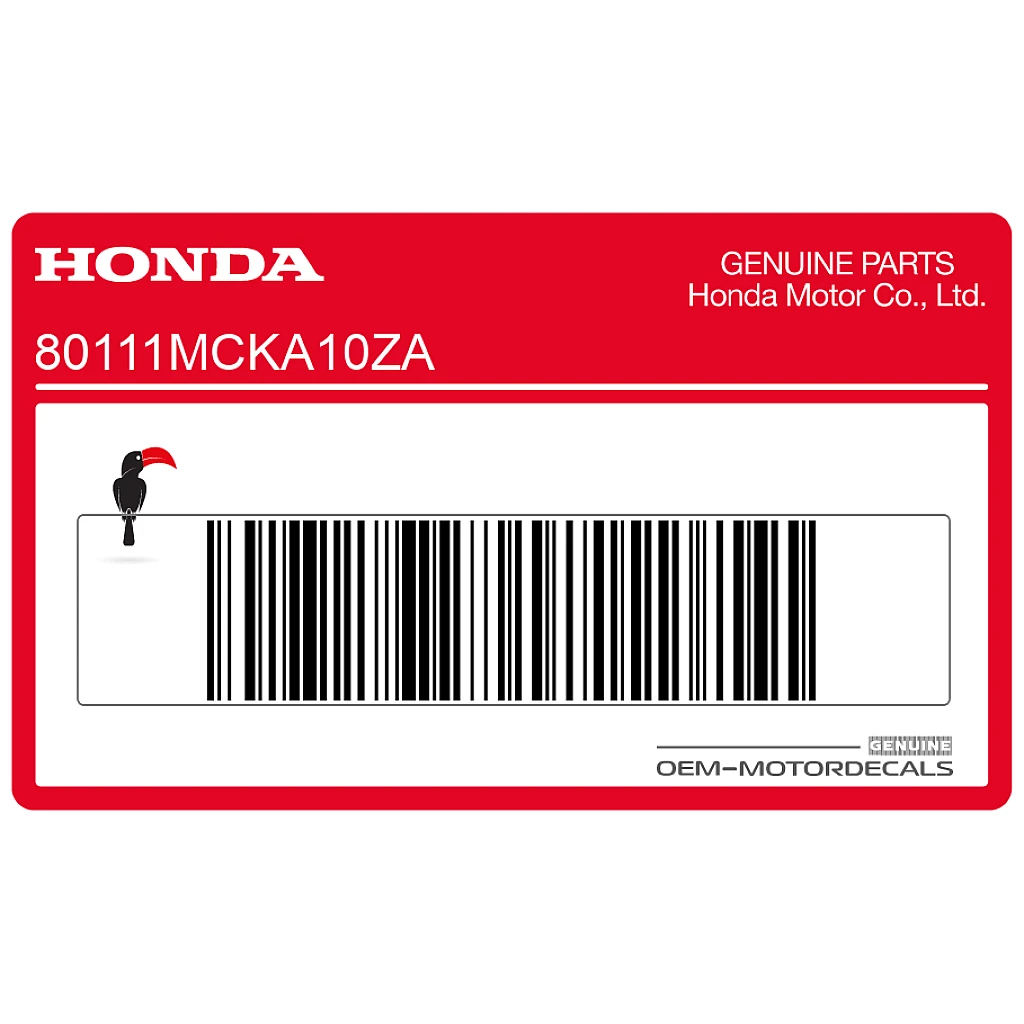 Honda VT1100 SHADOW Jeu de carénage autocollant Côté Droit OEM 80111MCKA10ZA Graphique d'usine authentique