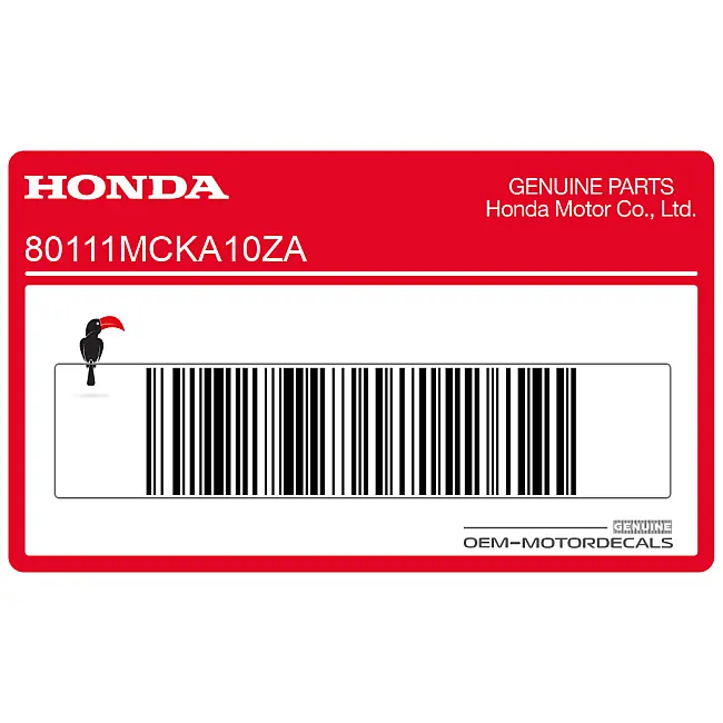 Honda VT1100 SHADOW Verkleidungssatz Aufkleber rechte Seite OEM 80111MCKA10ZA Echtes Fabrikdekor