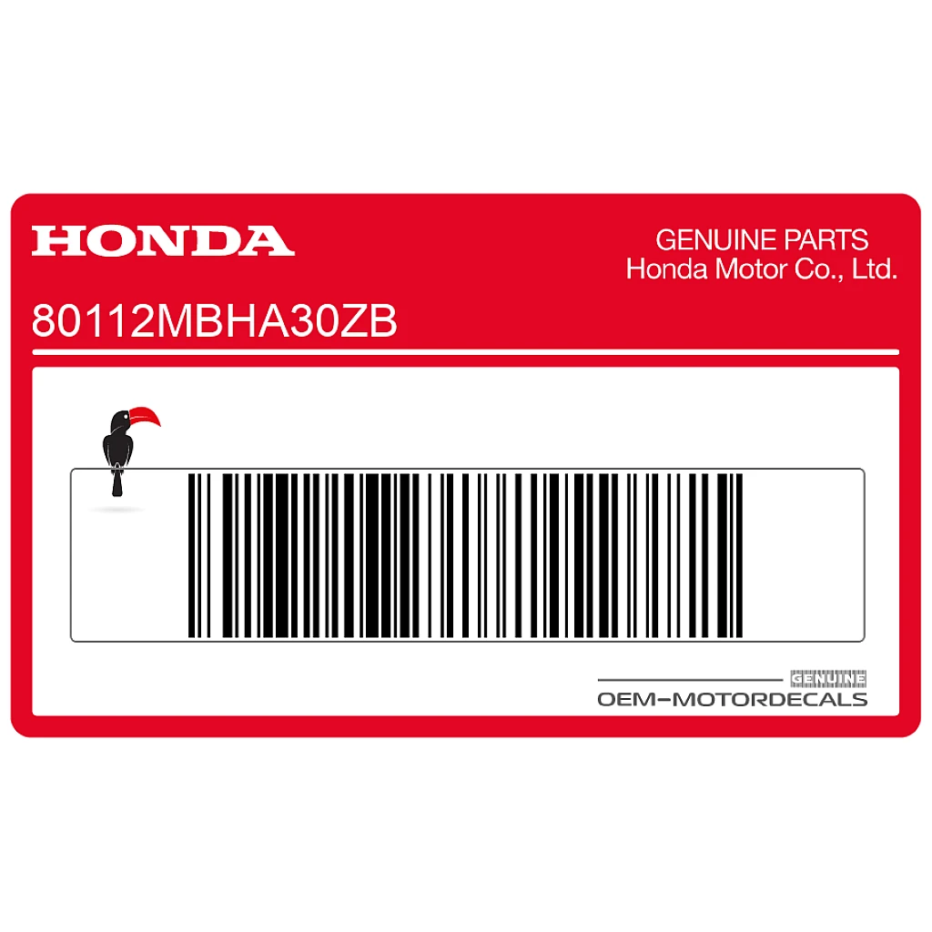 Honda VT1100 Shadow Naklejka na pokrywę boczną lewa strona OEM 80112MBHA30ZB