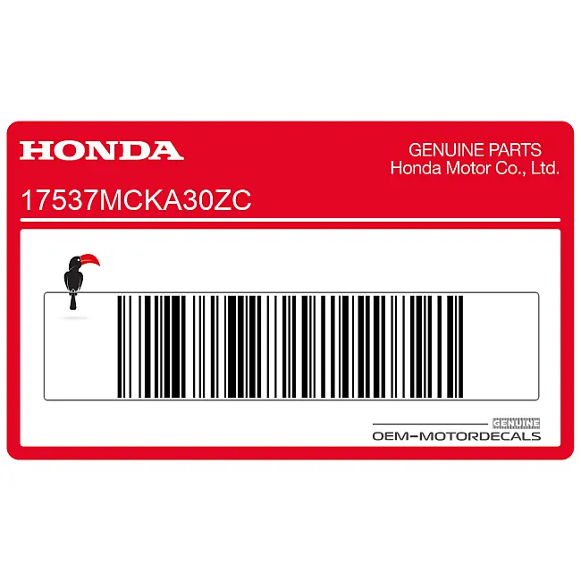 Honda VT1100 Shadow fuel tank stripe left side OEM 17537MCKA30ZC genuine factory motorcycle graphic decal