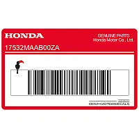 HONDA Emblema de depósito Shadow, lado izquierdo 17532-MAA-B00ZA