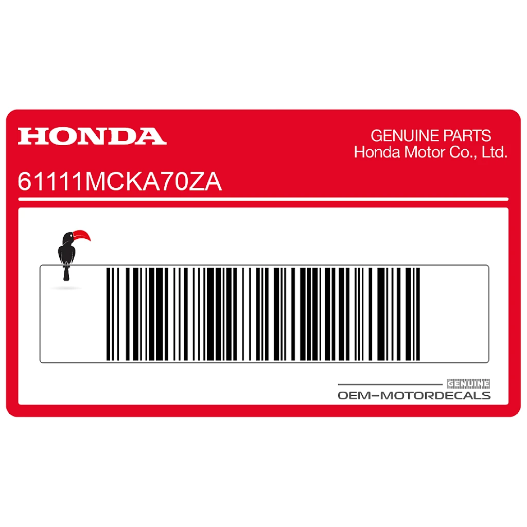 Honda VT1100 Shadow Adesivo parafango anteriore lato destro OEM 61111MCKA70ZA