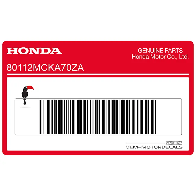 Pegatina lateral Honda Shadow VT1100 lado derecho OEM 80112MCKA70ZA gráfica original de fábrica
