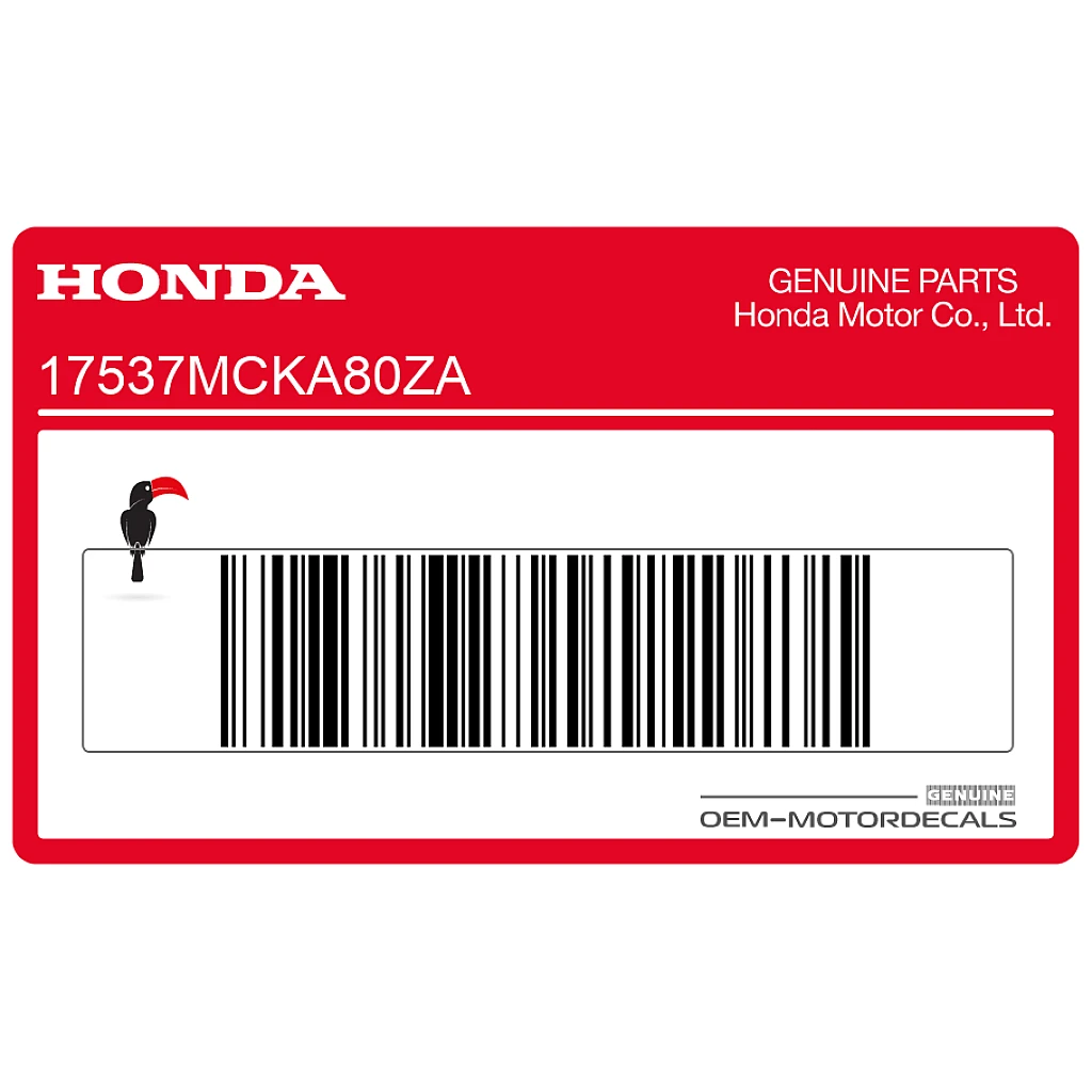 Honda VT1100 Shadow Aufkleber für rechten Kraftstofftank, rechte Seite OEM 17537MCKA80ZA