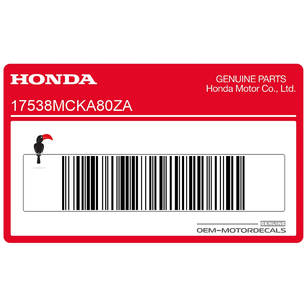 Honda VT1100 Shadow Adesivo Serbatoio Sinistro OEM 17538MCKA80ZA