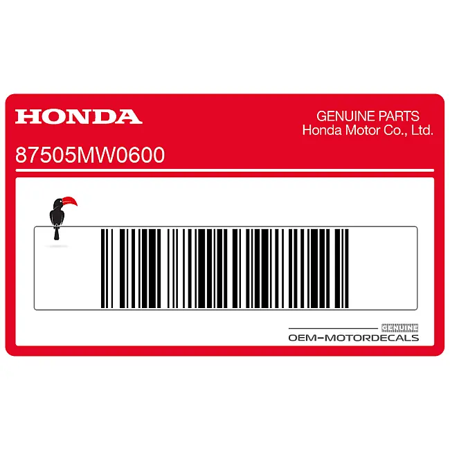 Honda CBR900RR Naklejka ostrzegawcza na wahacz OEM 87505MW0600