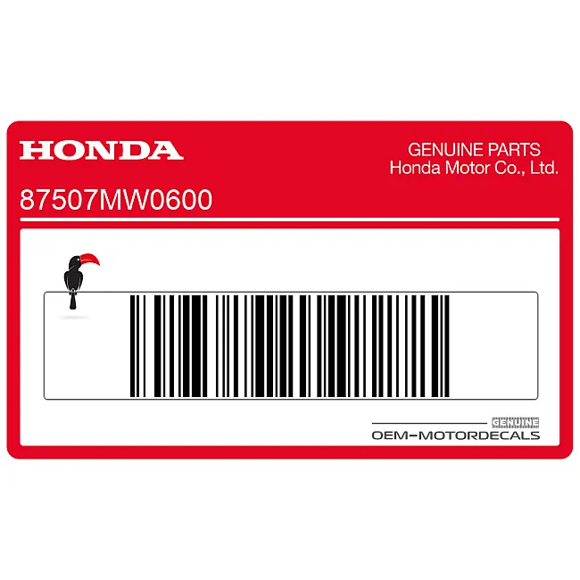 Honda CBR900RR Adesivo di avvertimento per protezione catena OEM 87507MW0600