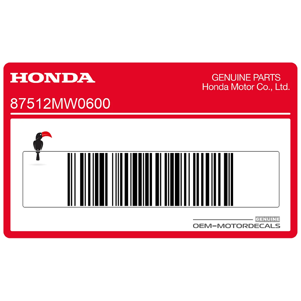 Autocollant Honda CBR900RR côté gauche OEM 87512MW0600