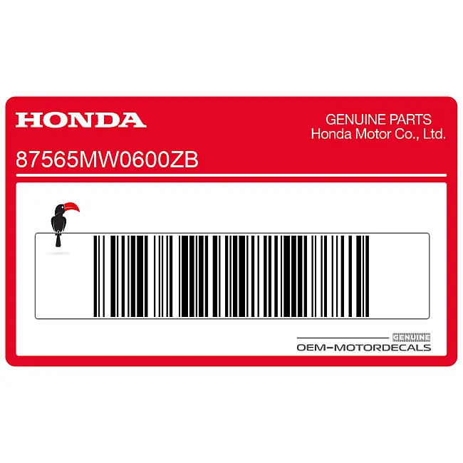 Adesivo di avvertenza Honda CBR900RR OEM 87565MW0600ZB