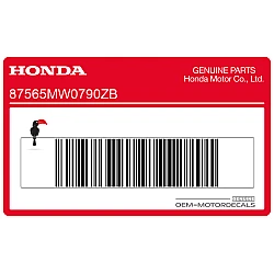 Fuel tank caution label