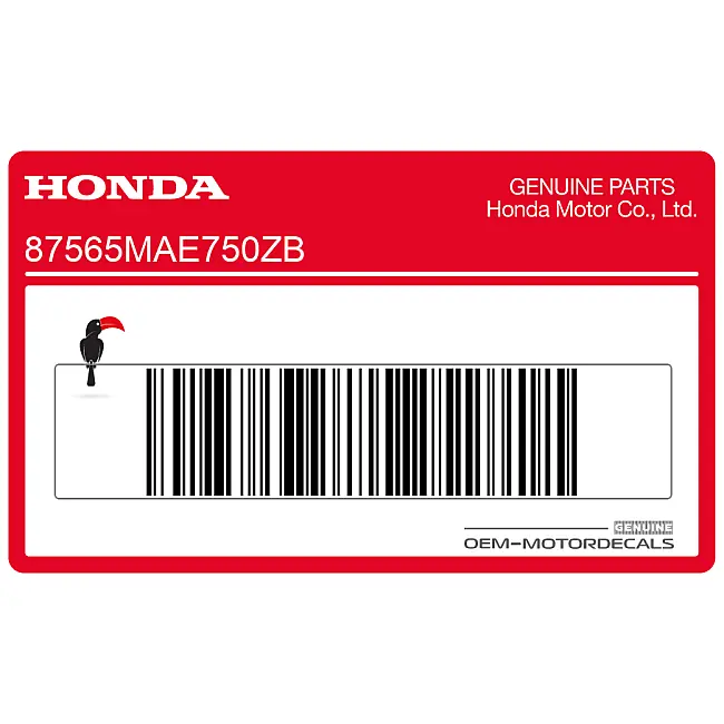 Honda CBR900RR Adesivo di avvertenza OEM 87565MAE750ZB