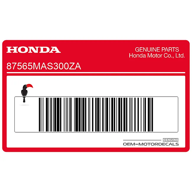 Honda CBR900RR Chain Guard Drive Chain Caution Warning Label OEM 87565MAS300ZA