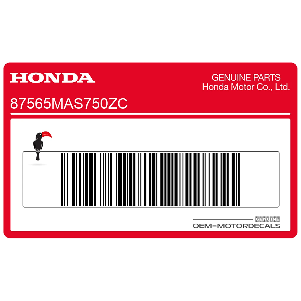 Honda CBR900RR Warnhinweis-Aufkleber obere Verkleidung OEM 87565MAS750ZC
