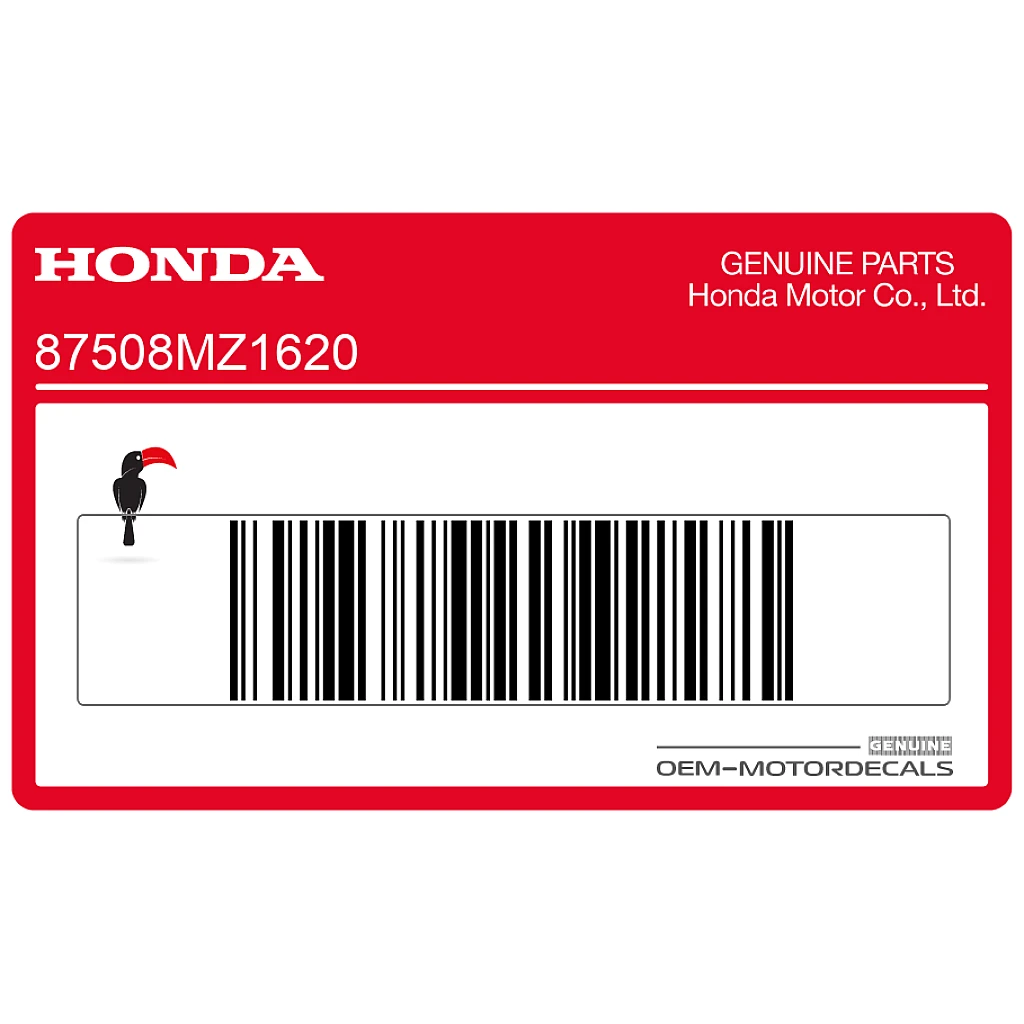 Honda CBR900RR Chain Adjustment Caution Label OEM 87508MZ1620