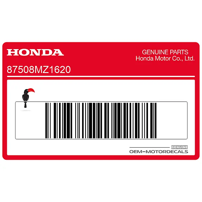 Honda CBR900RR Waarschuwingssticker Kettingspanning OEM 87508MZ1620