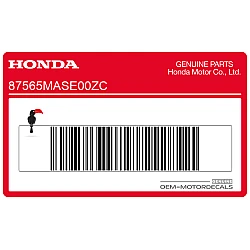Caution label decal