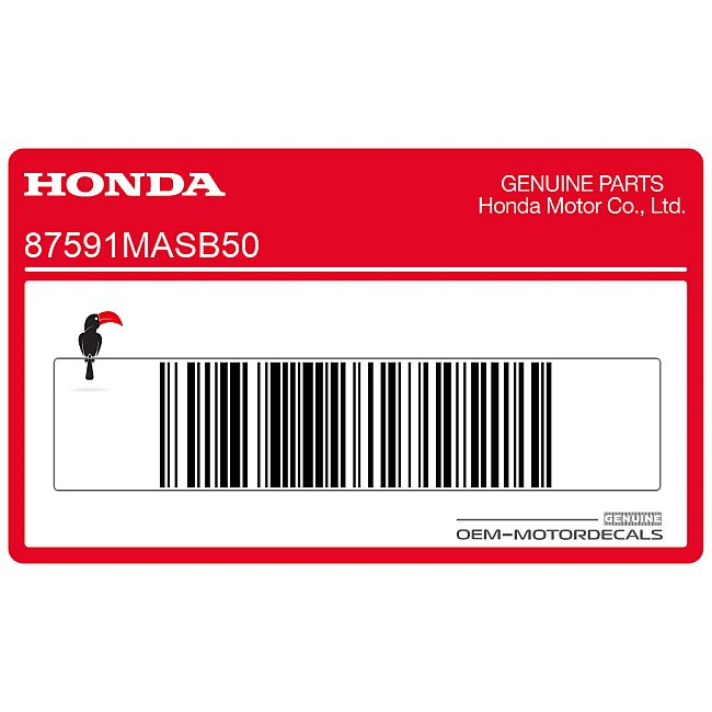 Étiquette d'avertissement Honda CBR900RR OEM 87591MASB50