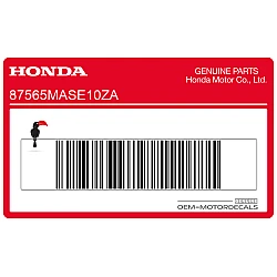 Chain guard caution label