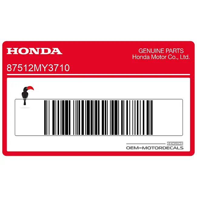 Pegatina de seguridad de carga Honda CBR900RR OEM 87512MY3710