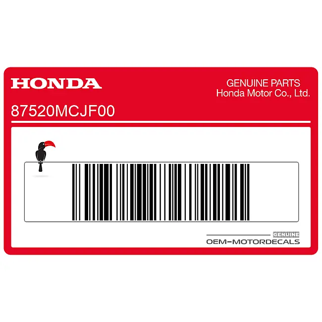 Honda CBR900RR Drosselklappen-Sicherheitsaufkleber OEM 87520MCJF00