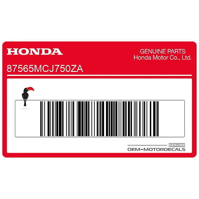 Pegatina de color de advertencia Honda CBR900RR OEM 87565MCJ750ZA
