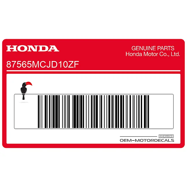 Naklejka ostrzegawcza Honda CBR900RR OEM 87565MCJD10ZF