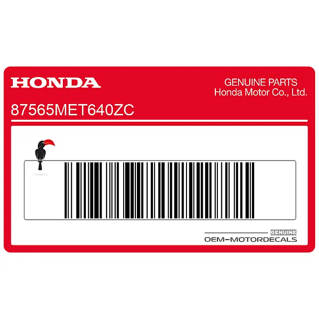 Honda CBF500 Naklejka ostrzegawcza OEM 87565MET640ZC