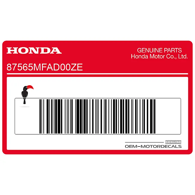 Honda CBF1000 Warnhinweisaufkleber OEM 87565MFAD00ZE