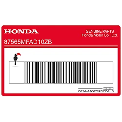 Fuel tank caution label