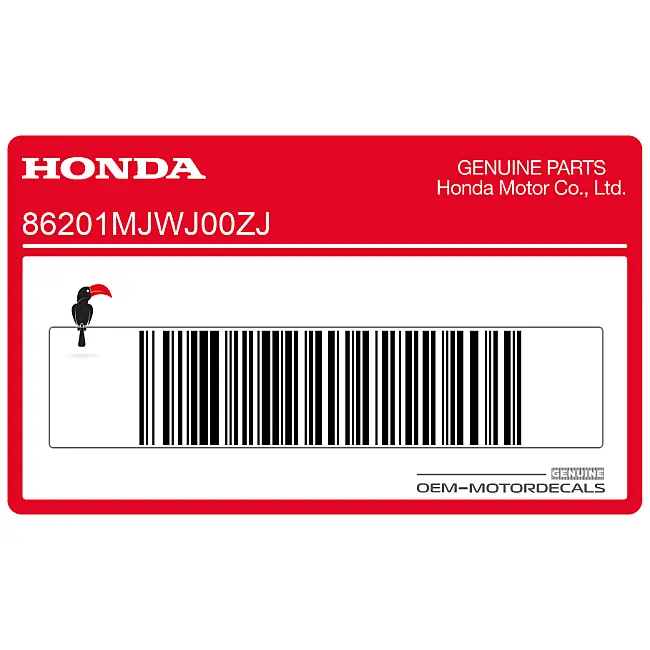 Emblema Honda Wing para depósito Honda CBR500R, lado derecho, OEM 86201MJWJ00ZJ