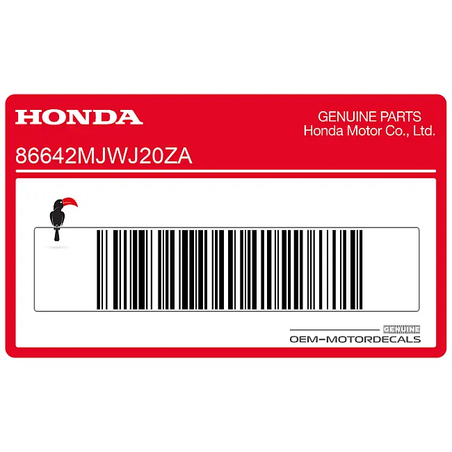 Honda CBR500R Autocollant flanc de carénage intermédiaire gauche CBR côté gauche OEM 86642MJWJ20ZA