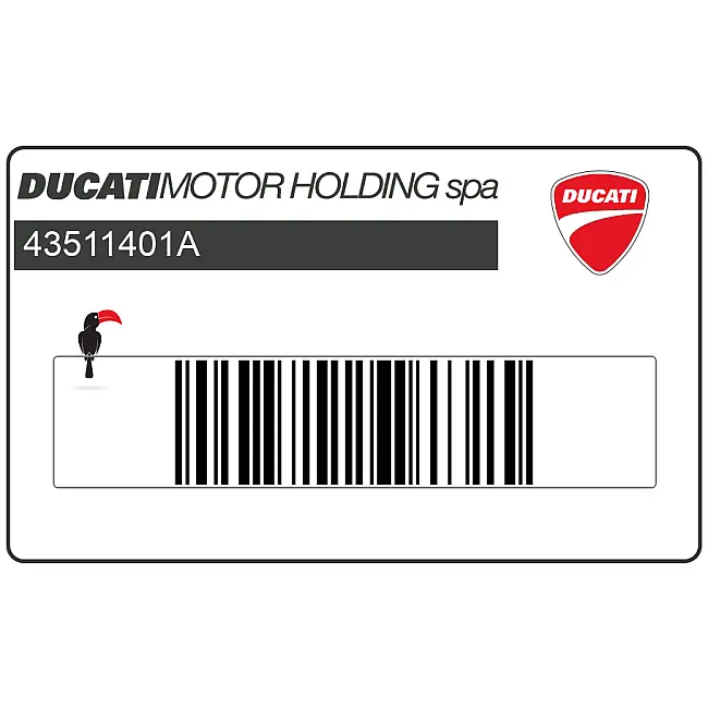 Emblème drapeau italien OEM pour réservoir Ducati Hypermotard 1100 43511401A