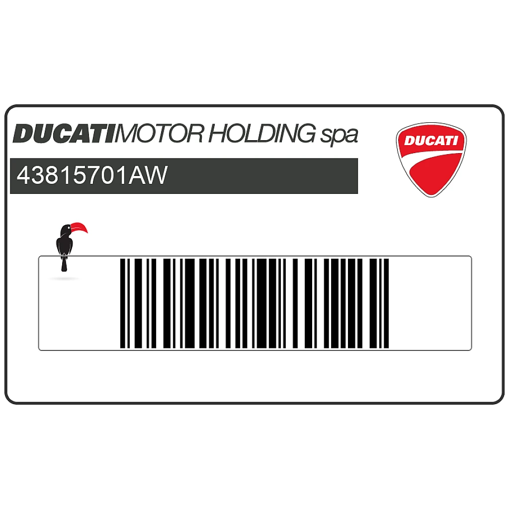 Authentischer Ducati Hypermotard 1100 Verkleidungsaufkleber OEM 43815701AW für Werkskarosserie