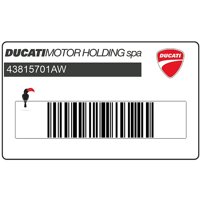 Adesivo carenatura autentico Ducati Hypermotard 1100 OEM 43815701AW per carrozzeria di fabbrica