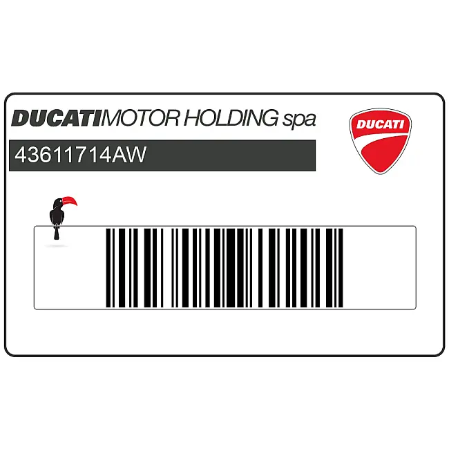 Emblema carenatura superiore Ducati Hypermotard OEM 43611714AW