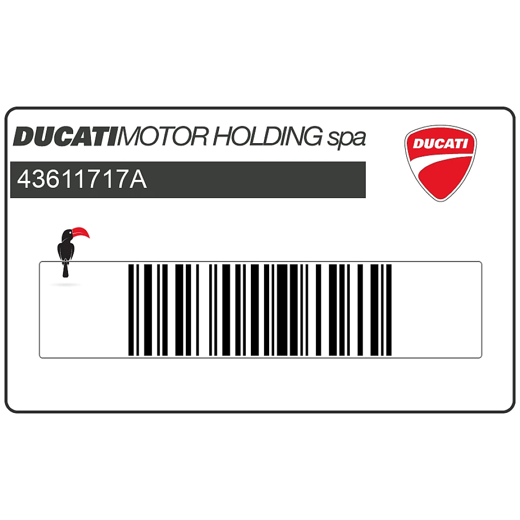 Ducati Hypermotard 1100 Lower Fairing Graphic Stripe Right Side OEM 43611717A
