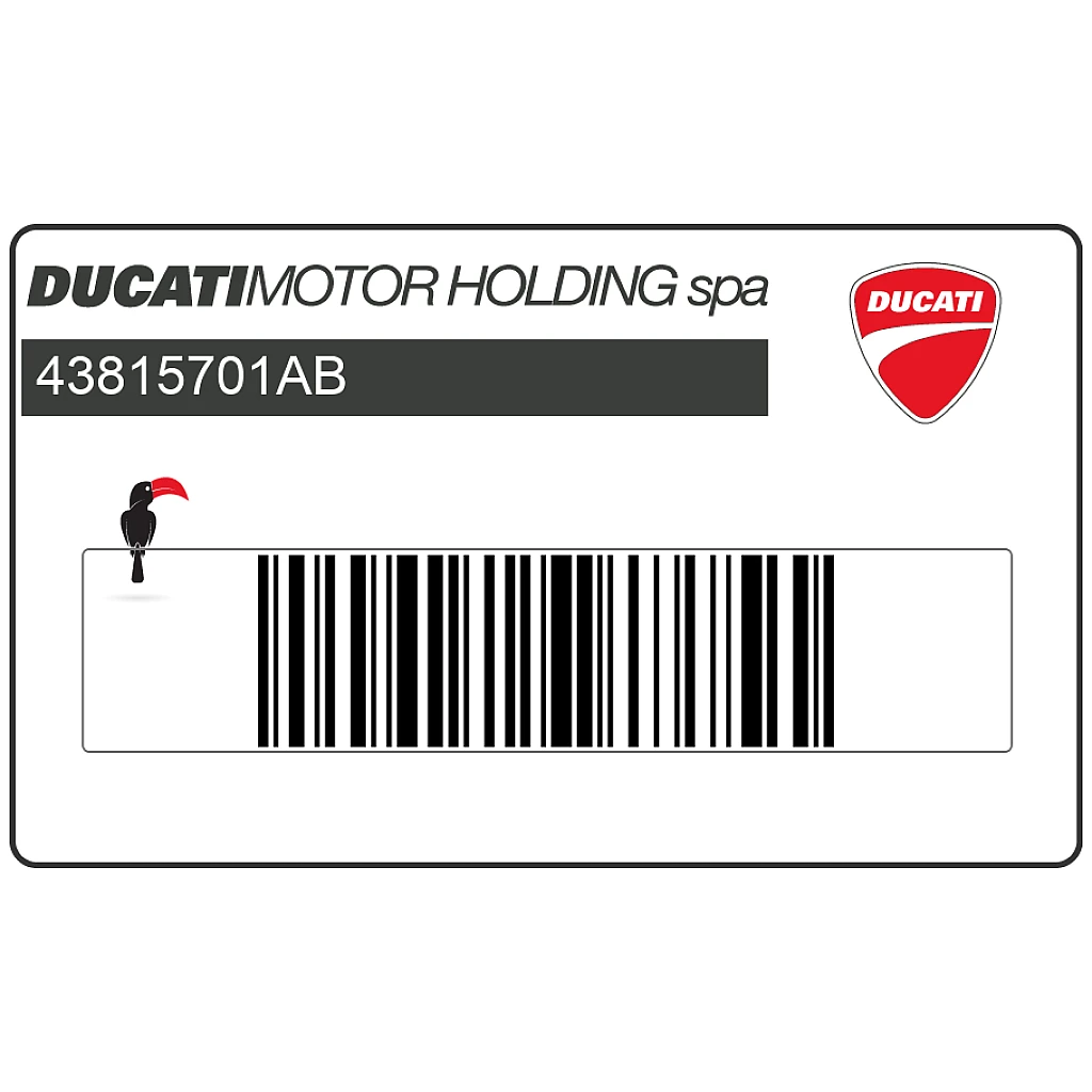 Ducati Hypermotard 1100 Seitenverkleidungsaufkleber rechte Seite OEM 43815701AB