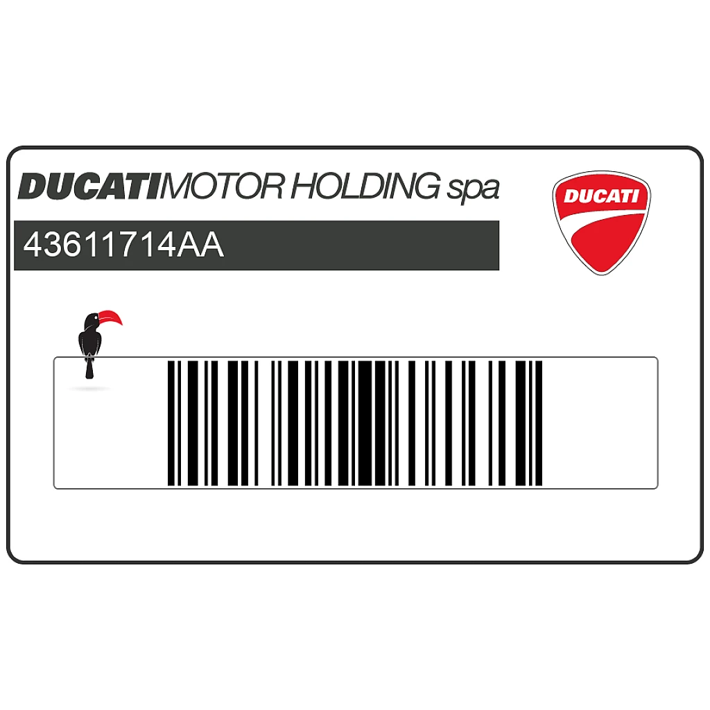 Ducati Hypermotard 1100 Emblema carenatura superiore OEM 43611714AA