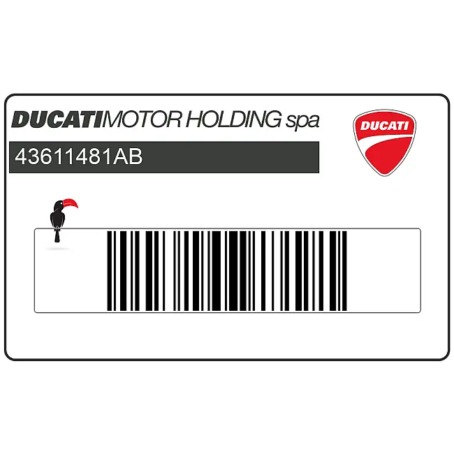 Emblemat DUCATI na owiewkę Ducati Hypermotard 1100 OEM 43611481AB