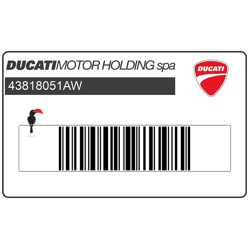 Ducati Hypermotard 1100 Linker kuipdeel Corse sticker OEM 43818051AW