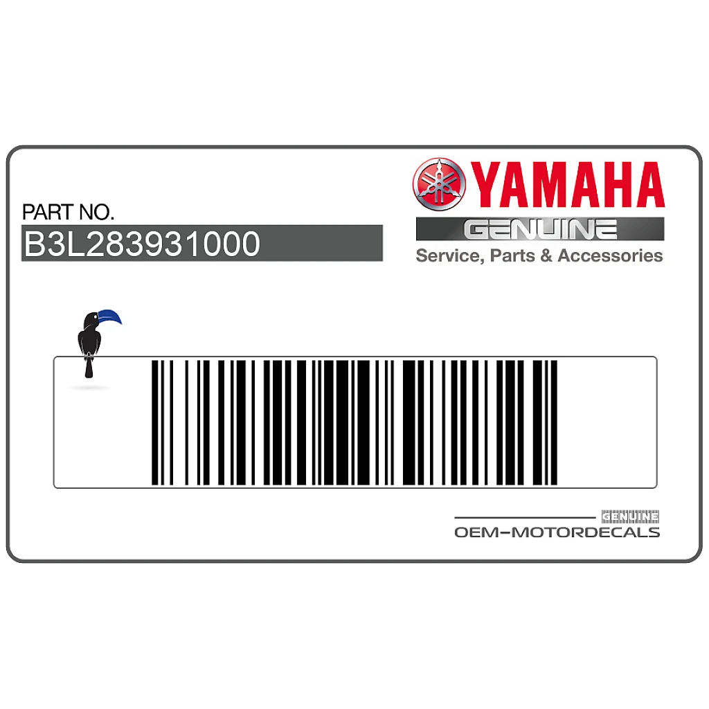 Pegatina Carenado Lateral Izquierdo Yamaha YZF-R1 OEM B3L283931000