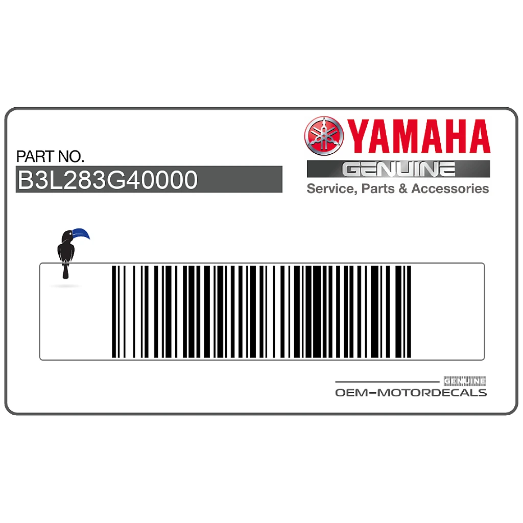 Yamaha YZF-R1 Linker Verkleidungsaufkleber Linke Seite OEM B3L283G40000