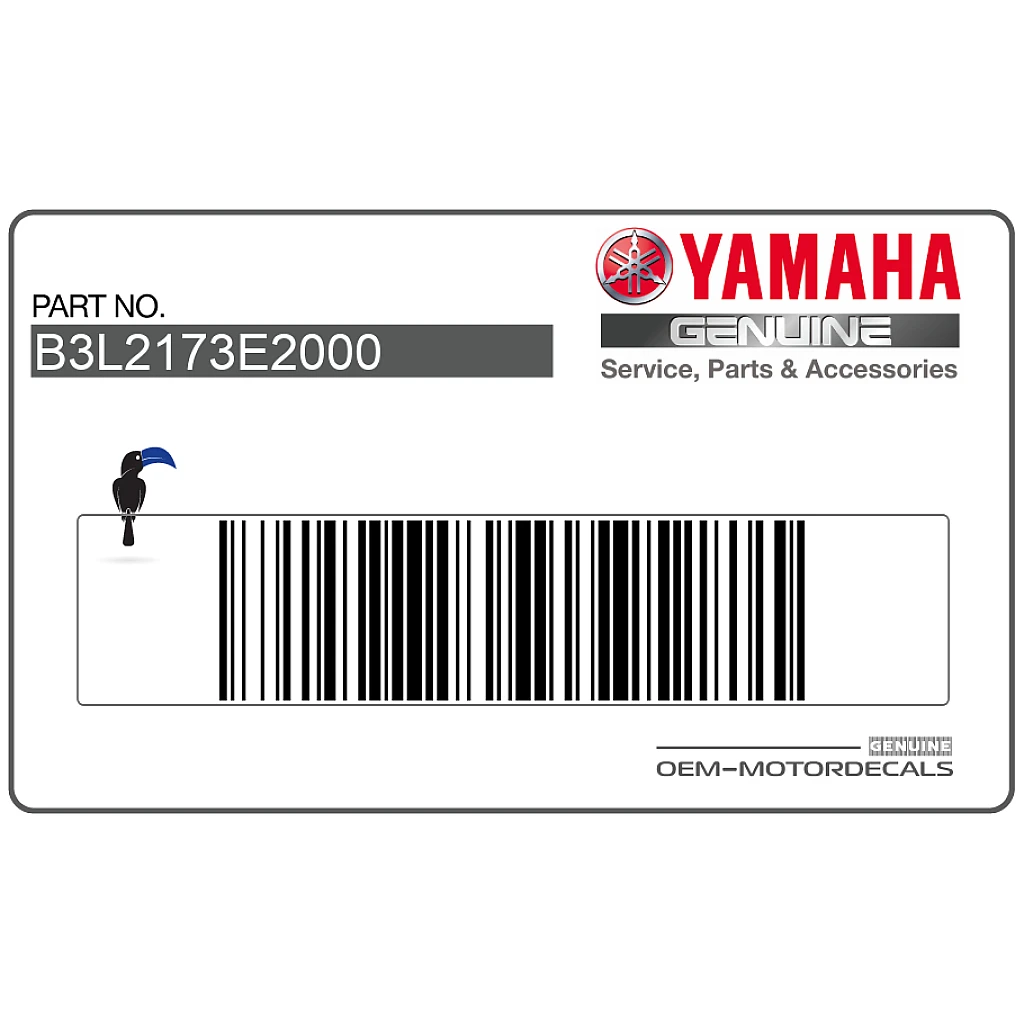 Yamaha YZF-R1 Adesivo Carenatura Laterale Sinistra OEM B3L2173E2000