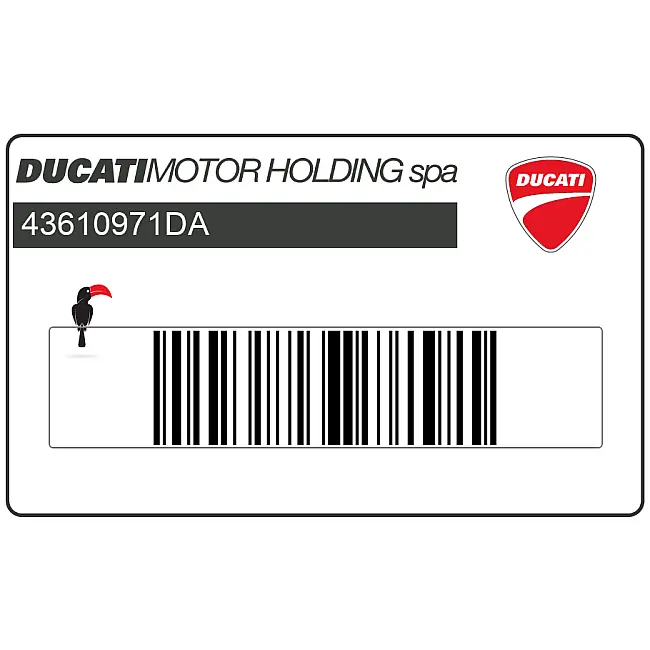 Autocollant logo cadre Ducati MONSTER DARK Monster M600 OEM 43610971DA